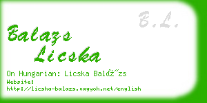 balazs licska business card